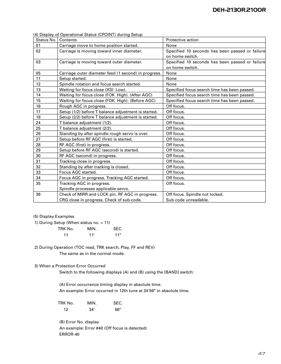 Pioneer DEH-2130R  EN User Manual | Page 47 / 66
