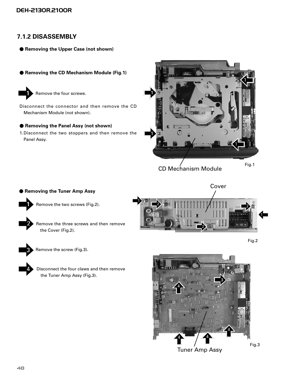 2 disassembly | Pioneer DEH-2130R  EN User Manual | Page 48 / 66