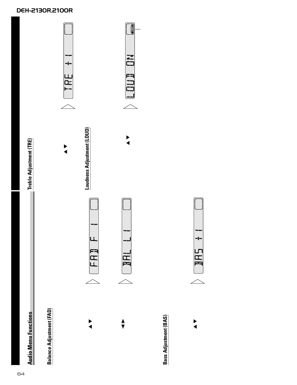 Audio adjustment | Pioneer DEH-2130R  EN User Manual | Page 64 / 66