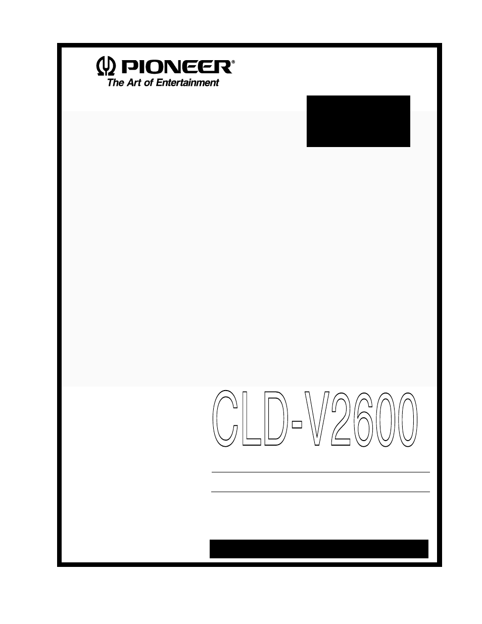 Pioneer LASERDISC/COMPACT DISC PLAYERS CLD-V2400 User Manual | 144 pages