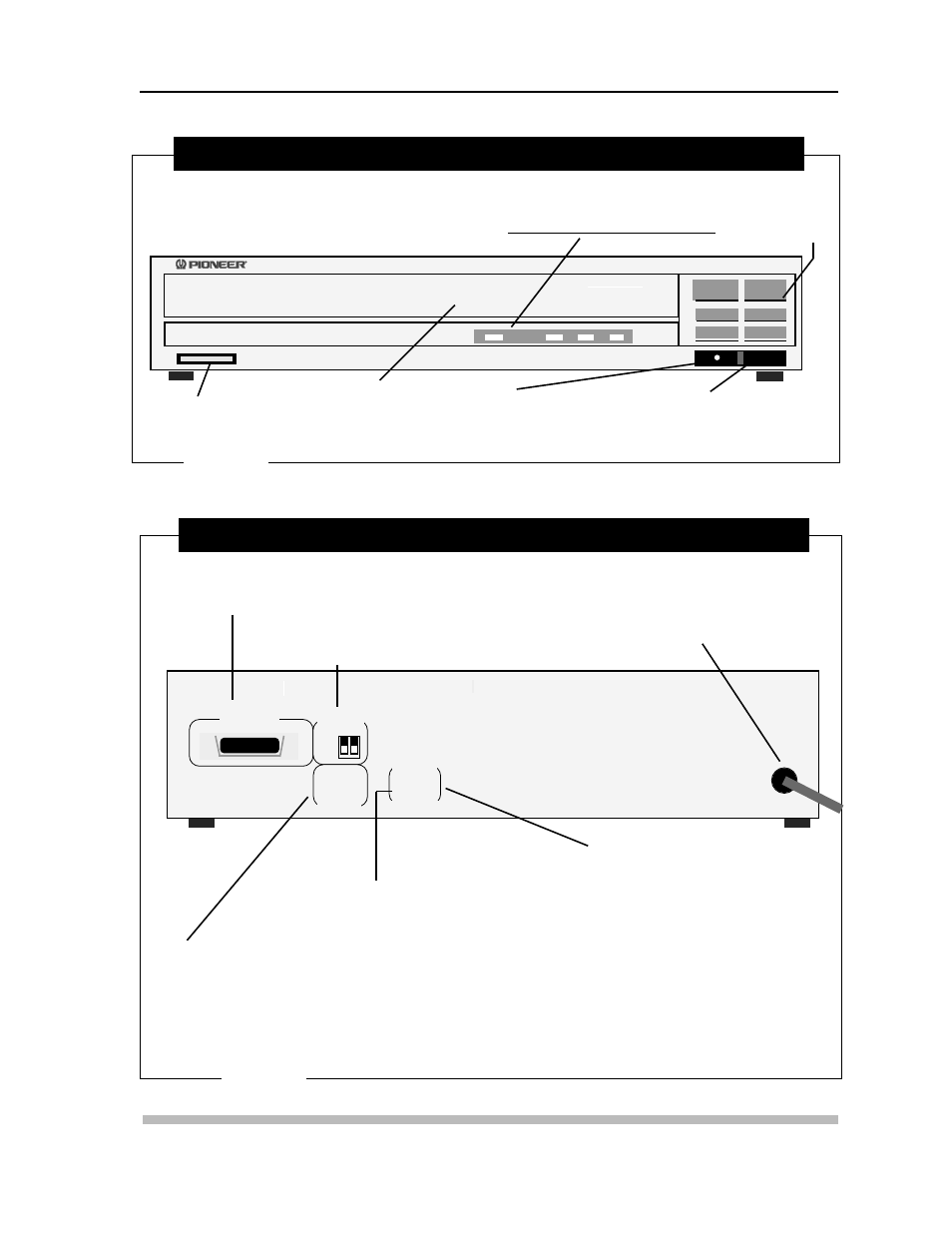 Cld-v2400 — front panel view, Cld-v2400 — rear panel view | Pioneer LASERDISC/COMPACT DISC PLAYERS CLD-V2400 User Manual | Page 28 / 144