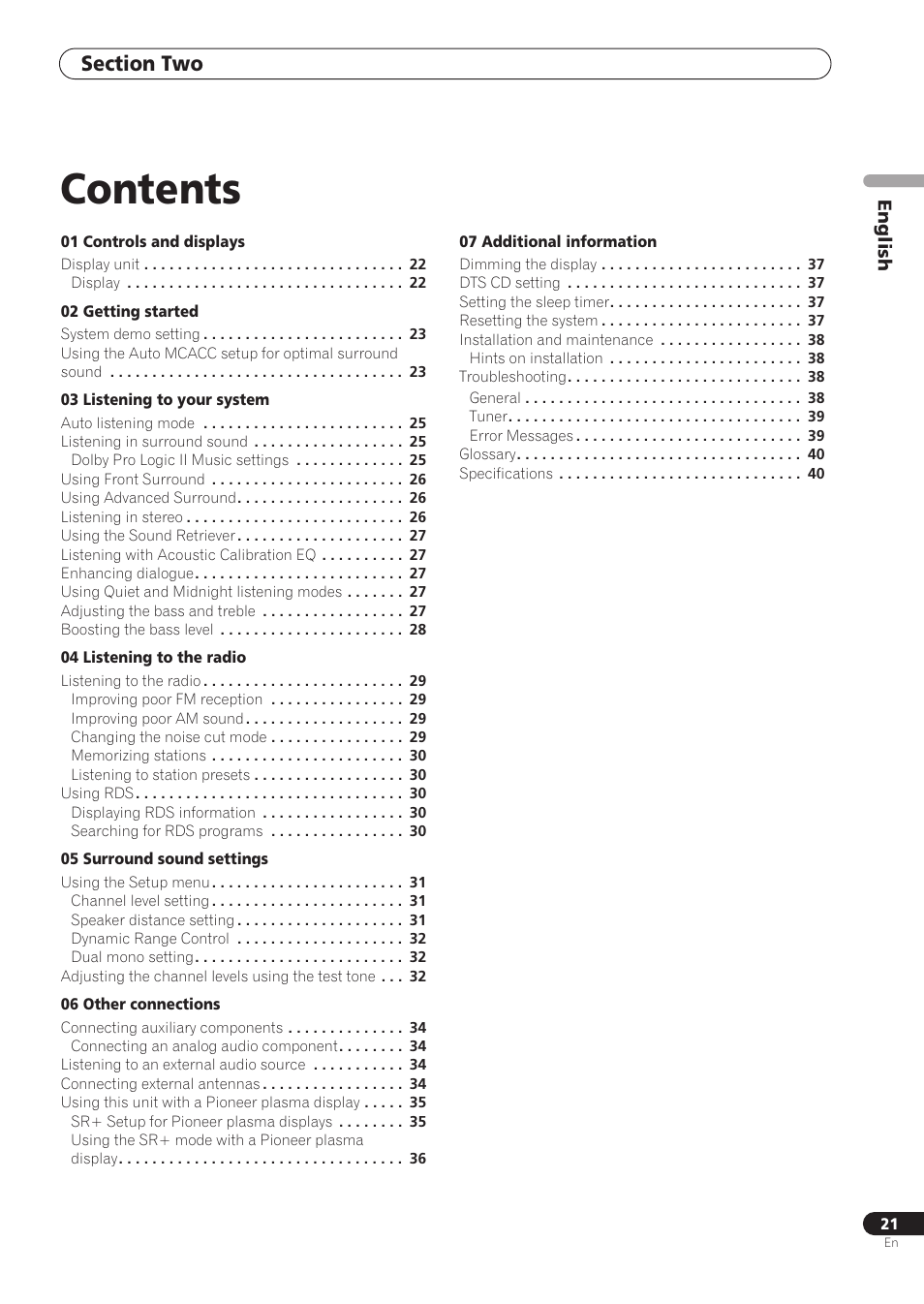 Pioneer RCS-606H User Manual | Page 21 / 152