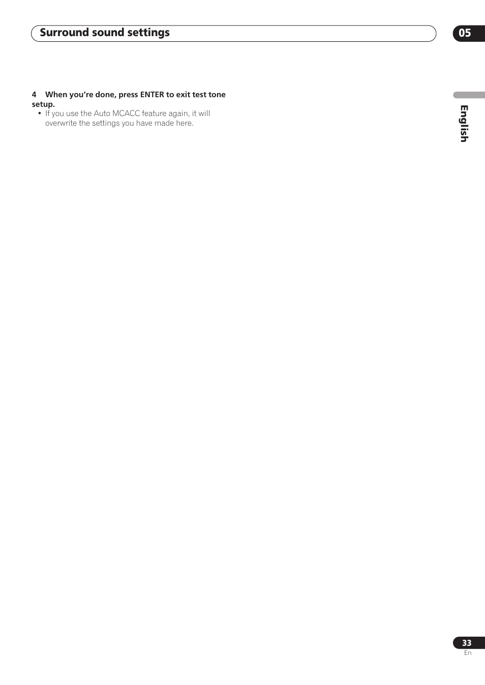Surround sound settings 05 | Pioneer RCS-606H User Manual | Page 33 / 152