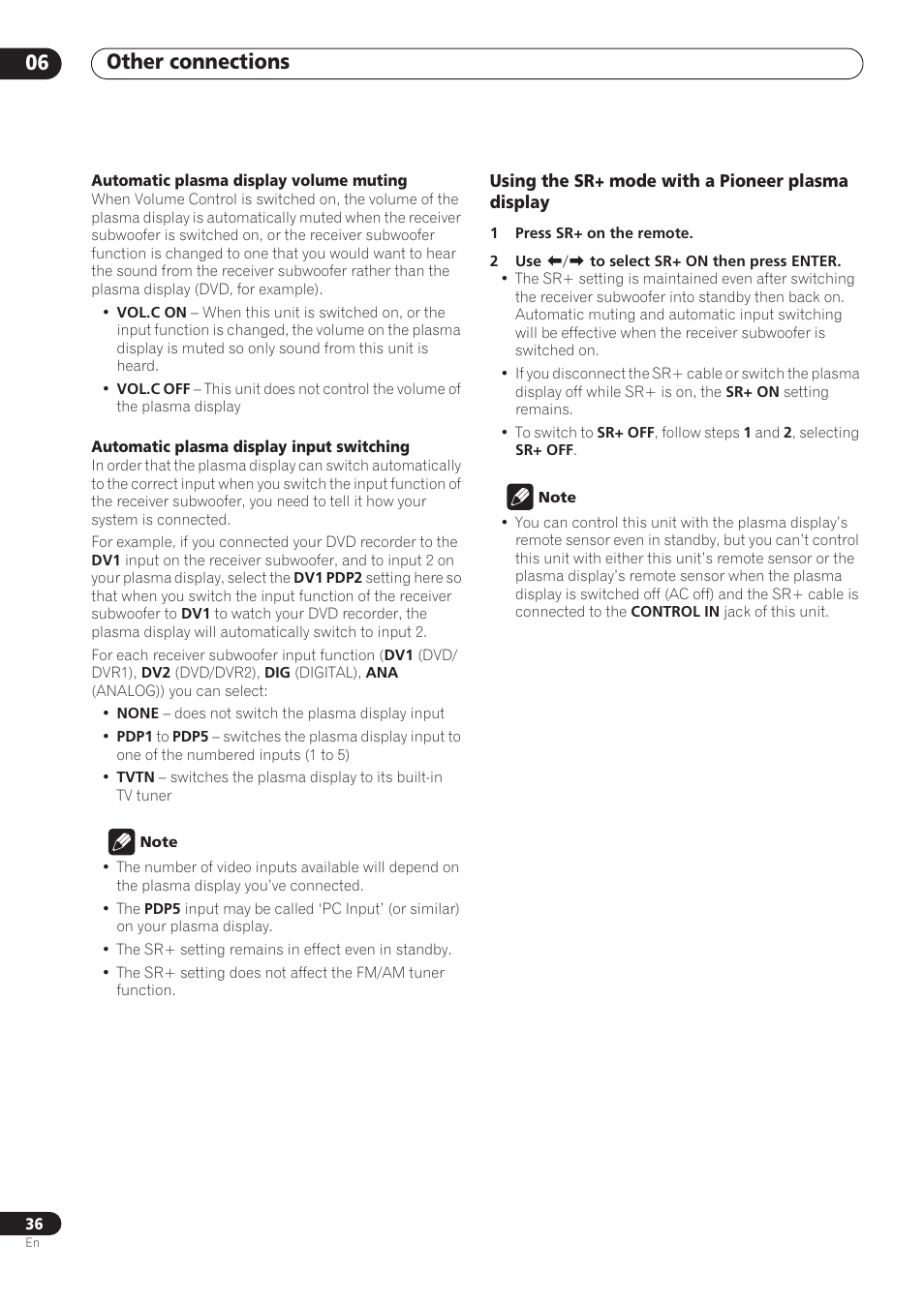 Other connections 06 | Pioneer RCS-606H User Manual | Page 36 / 152