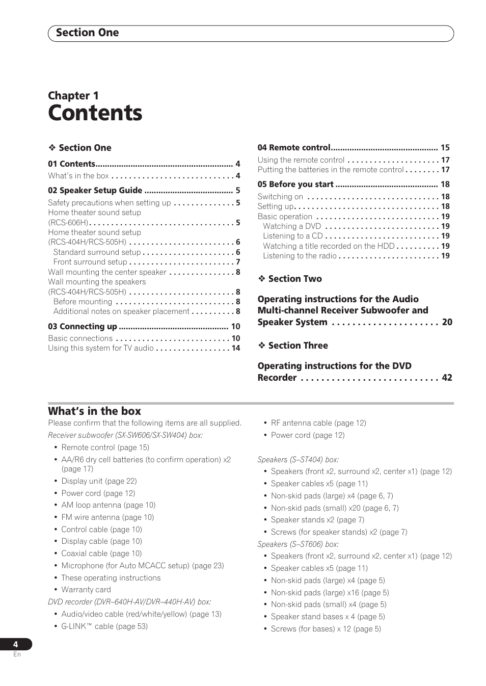 Pioneer RCS-606H User Manual | Page 4 / 152