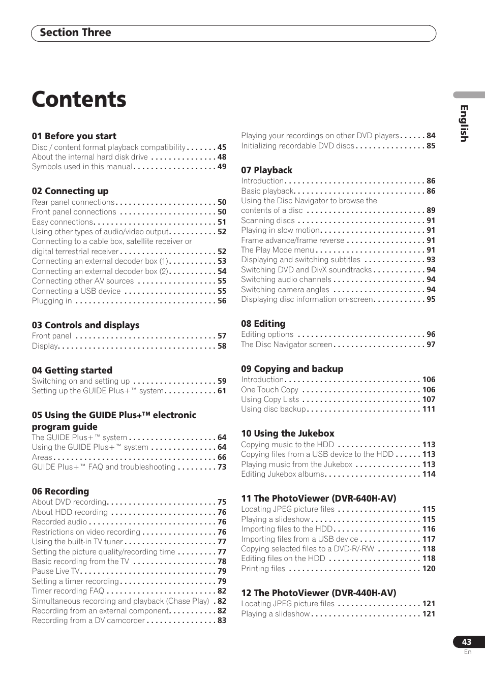 Pioneer RCS-606H User Manual | Page 43 / 152