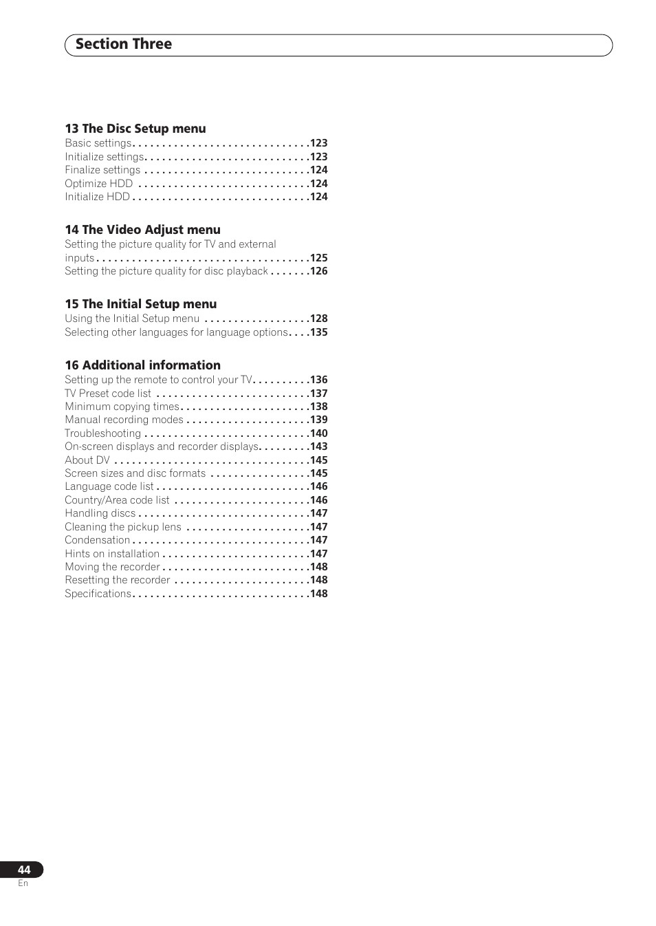 Pioneer RCS-606H User Manual | Page 44 / 152