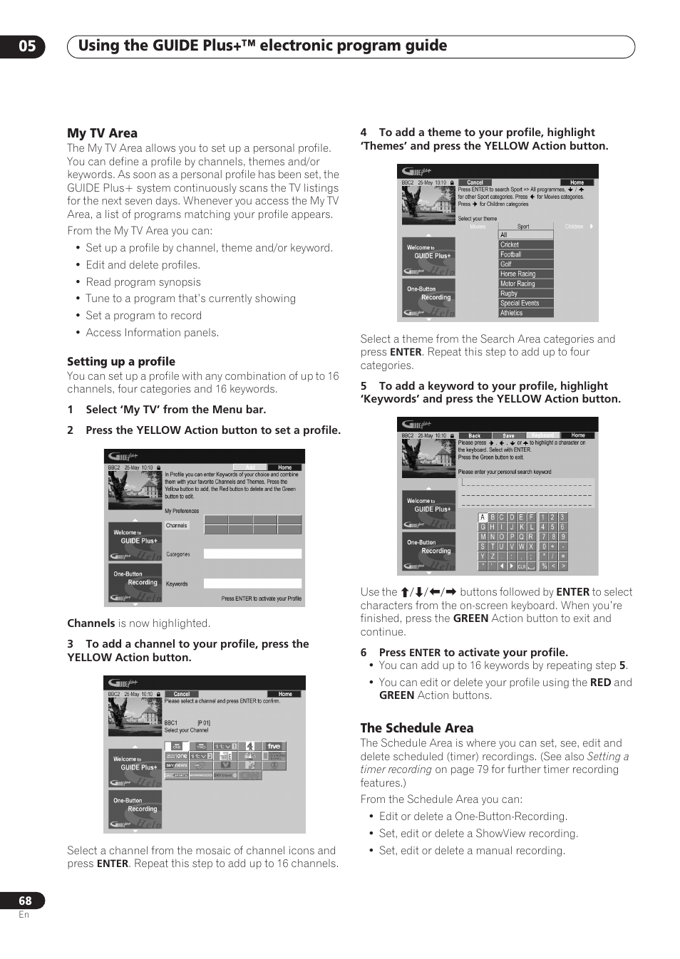 Using the guide plus+™ electronic program guide 05 | Pioneer RCS-606H User Manual | Page 68 / 152