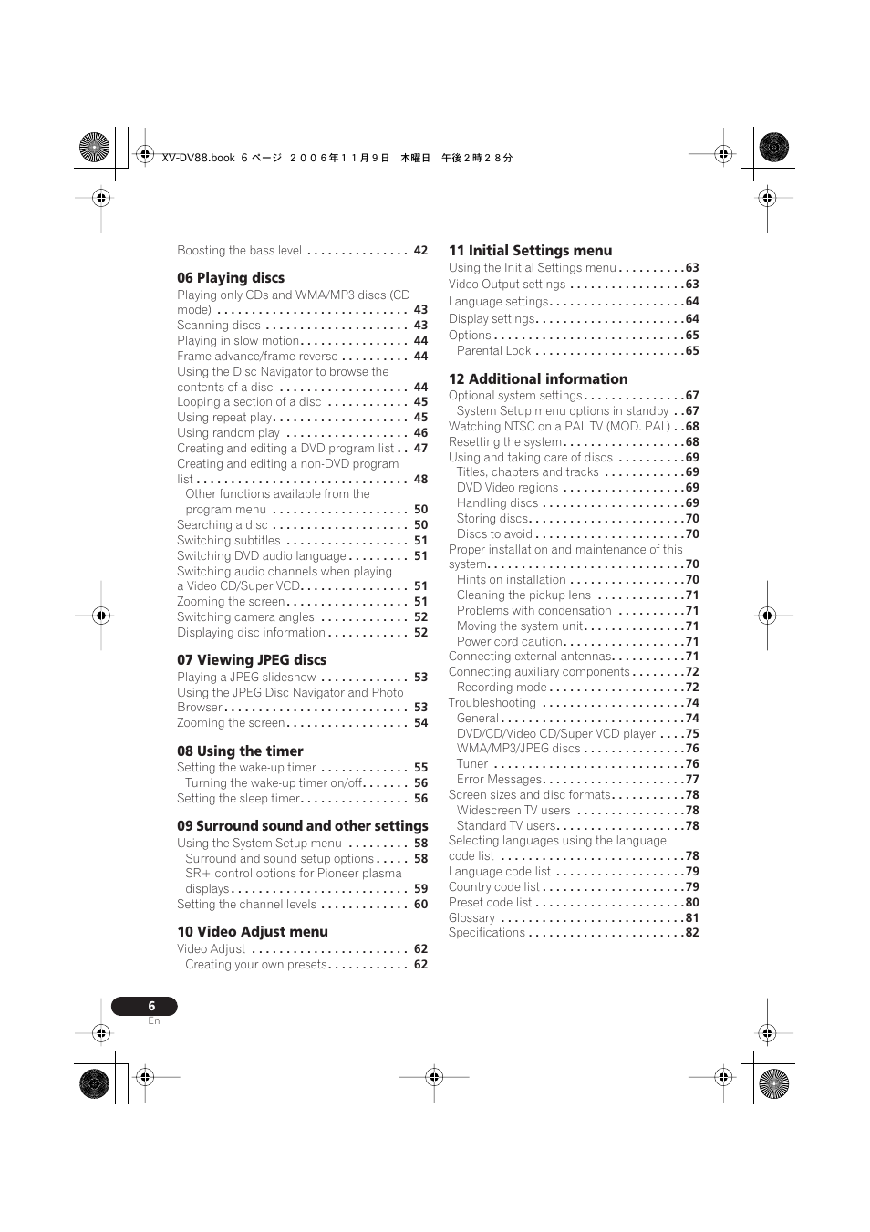 Pioneer HTD8DVD User Manual | Page 6 / 84
