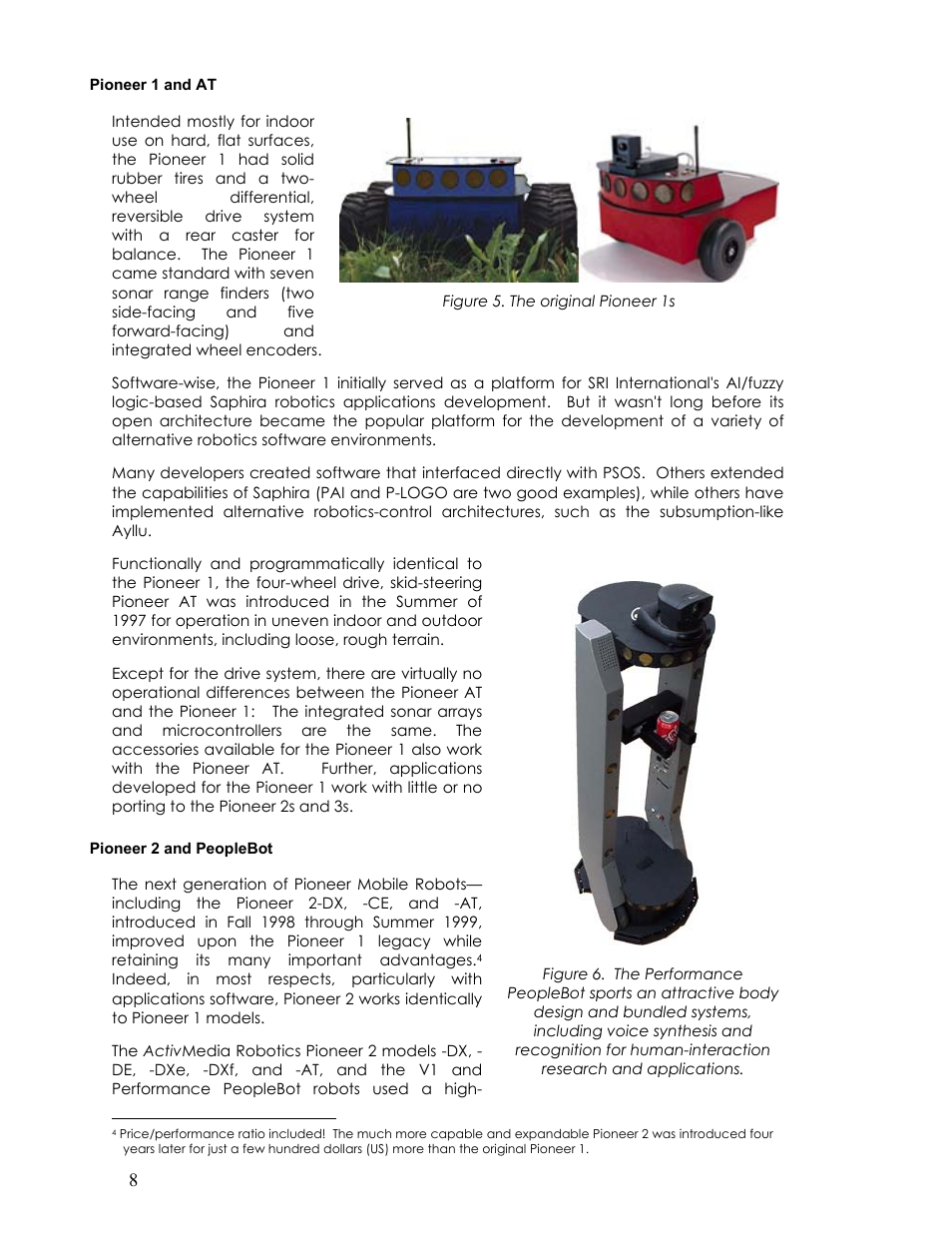 Pioneer 1 and at, Pioneer 2 and peoplebot | Pioneer 2TM User Manual | Page 14 / 85