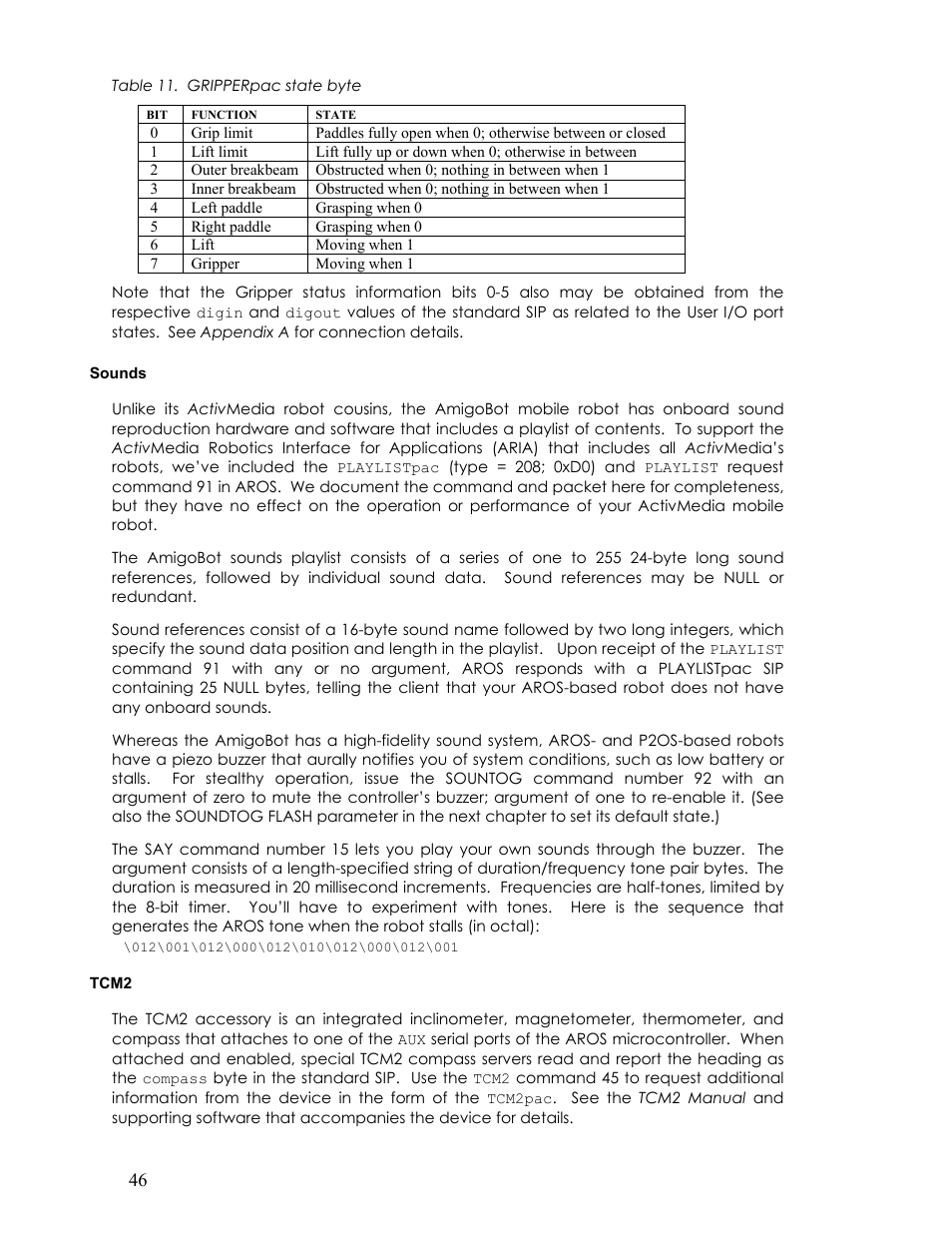 Sounds, Tcm2 | Pioneer 2TM User Manual | Page 52 / 85