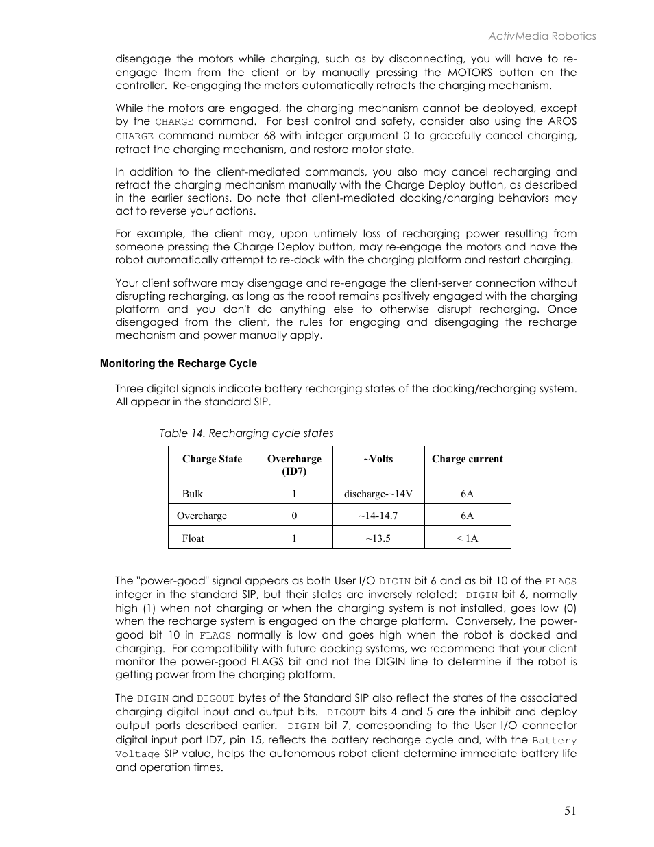 Monitoring the recharge cycle | Pioneer 2TM User Manual | Page 57 / 85