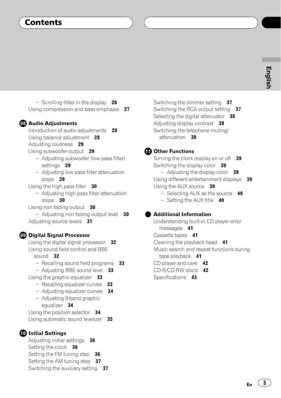 Pioneer FH-P6200 User Manual | Page 3 / 44
