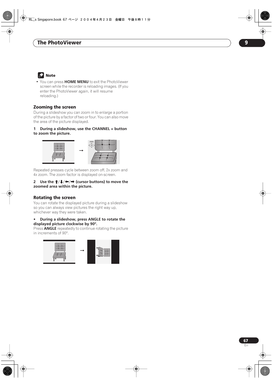 The photoviewer 9 | Pioneer DVR-320-S User Manual | Page 67 / 100