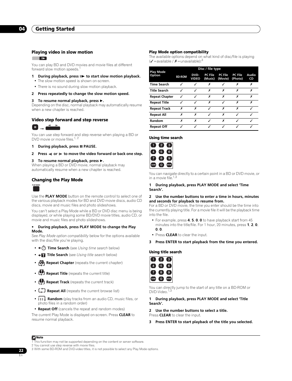 Getting started 04 | Pioneer BDP-LX 70 User Manual | Page 22 / 64