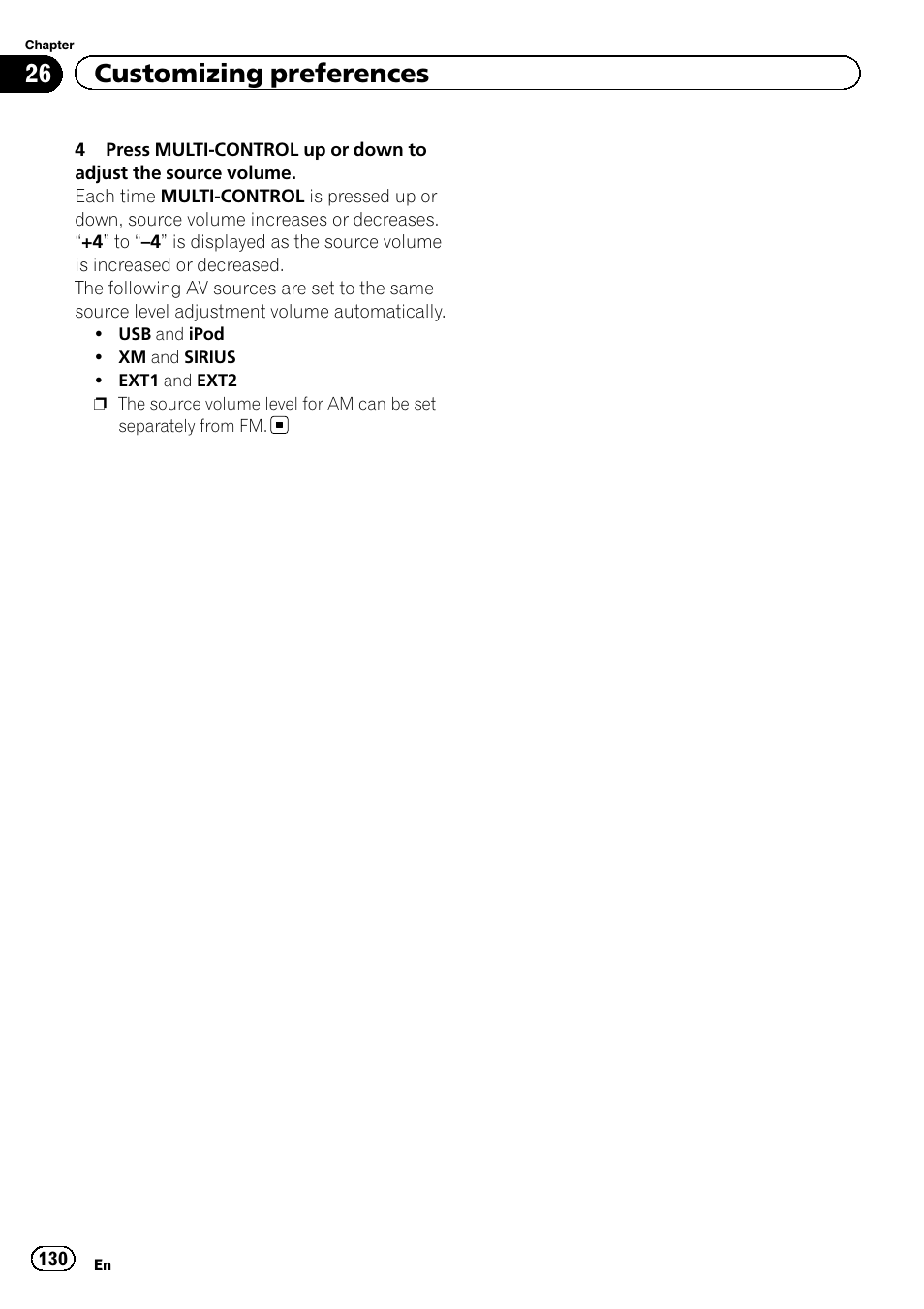 26 customizing preferences | Pioneer 2010 NAVIGATION UPGRADE SD-CARD CNSD-130FM User Manual | Page 130 / 144