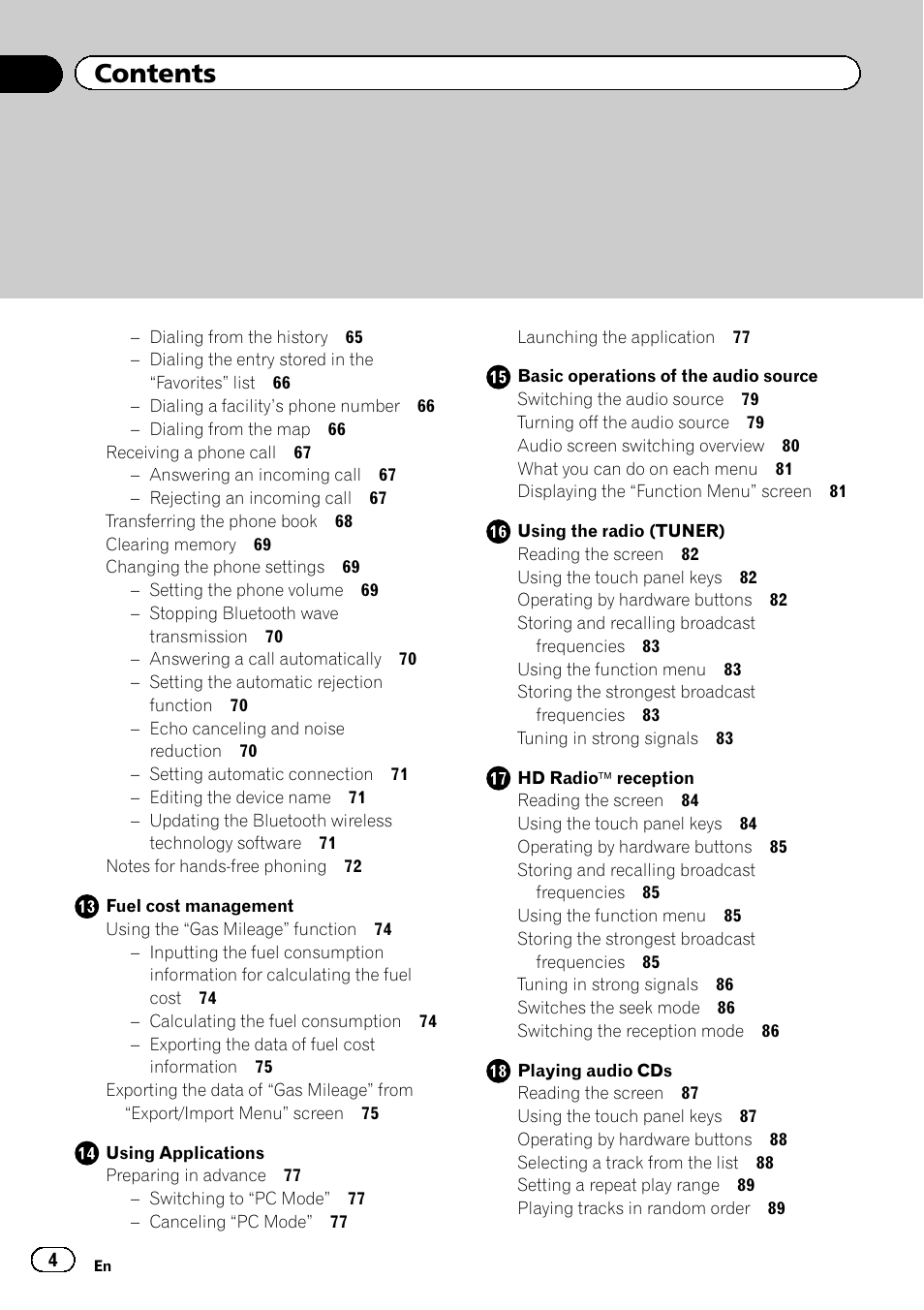 Pioneer 2010 NAVIGATION UPGRADE SD-CARD CNSD-130FM User Manual | Page 4 / 144