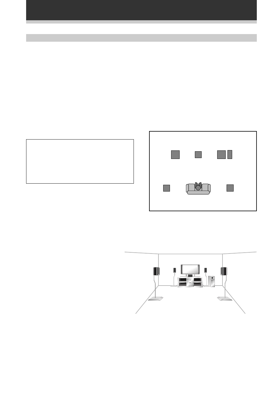 Hints on speaker placement, Connecting your system, D view of speaker set up | Pioneer VSX-409RDS User Manual | Page 12 / 40