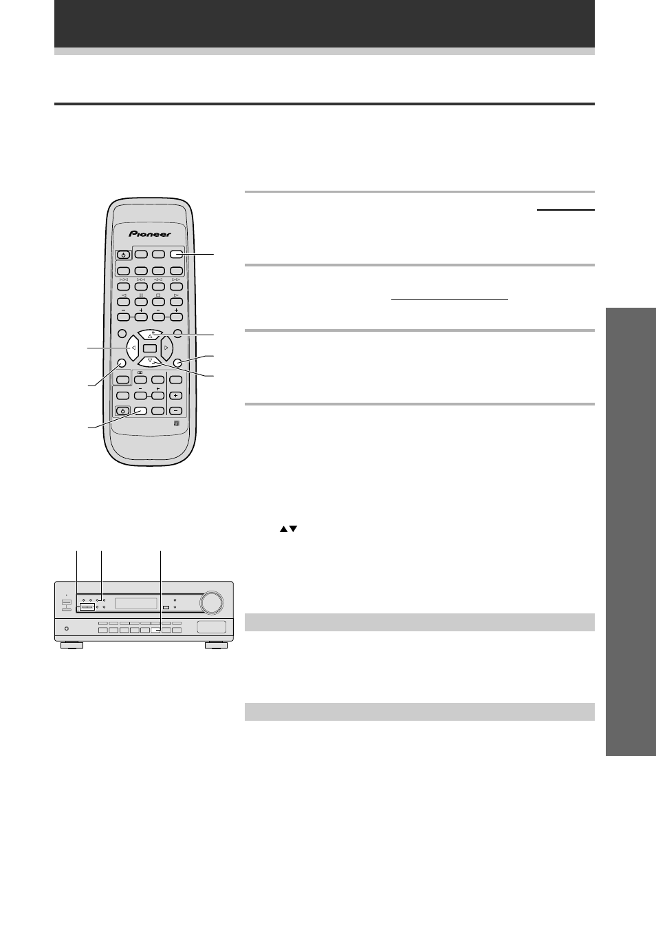 Using the tuner, Finding a station, Operation finding a station | 4 tune to a station, Mpx mode, Rf att mode, Rf att | Pioneer VSX-409RDS User Manual | Page 23 / 40