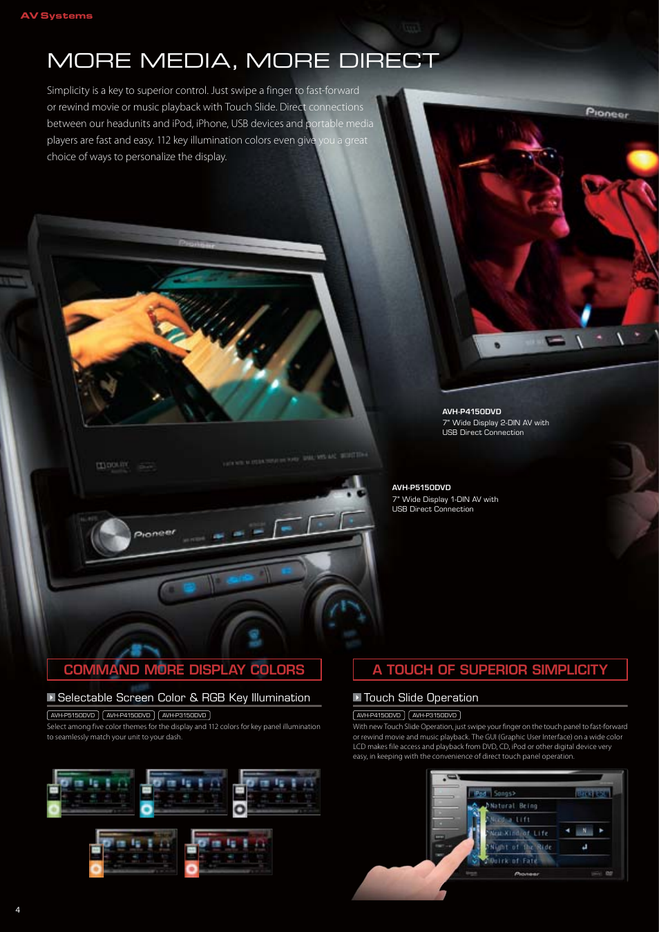 More media, more direct | Pioneer DEH-P7150UB User Manual | Page 4 / 64