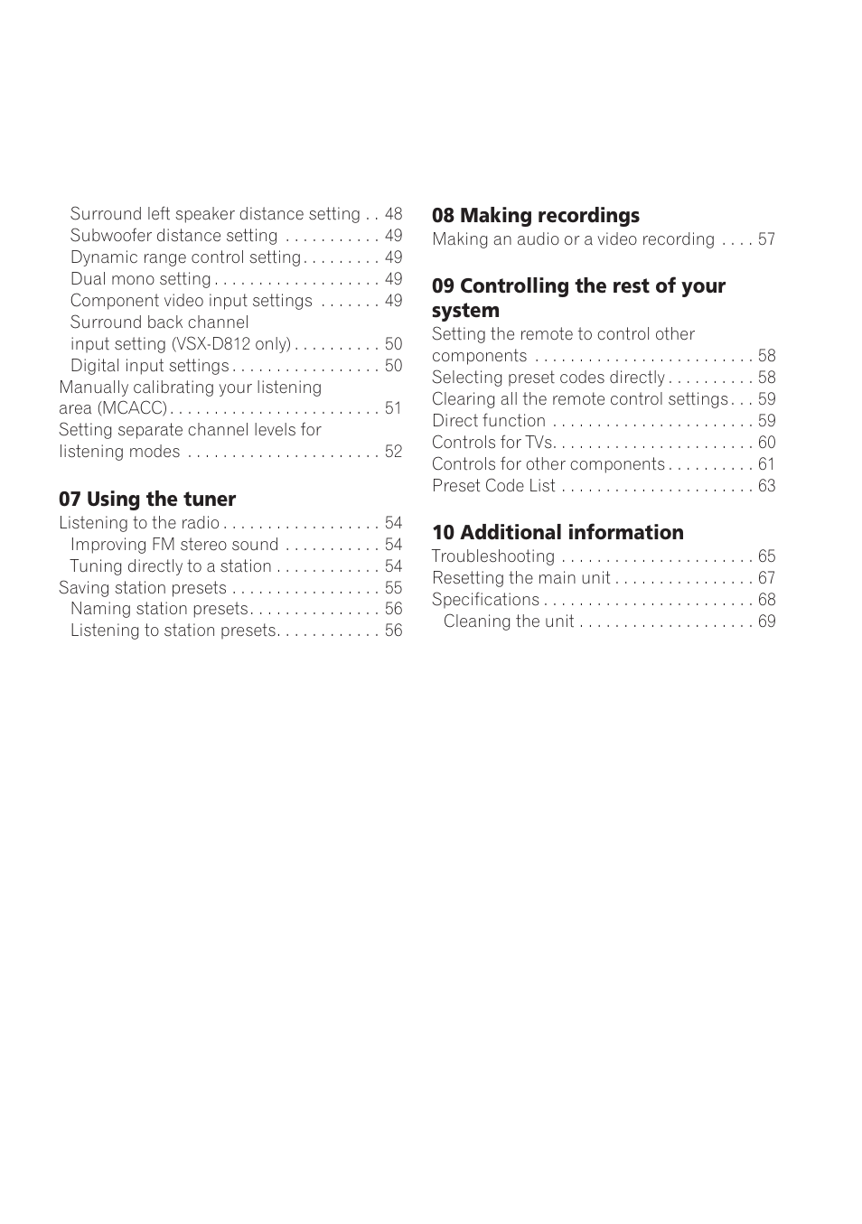 Pioneer VSX-D712 User Manual | Page 5 / 72