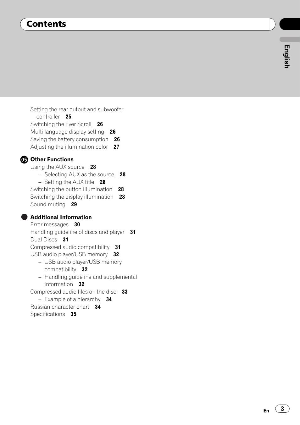 Pioneer DEH-4000UB User Manual | Page 3 / 73