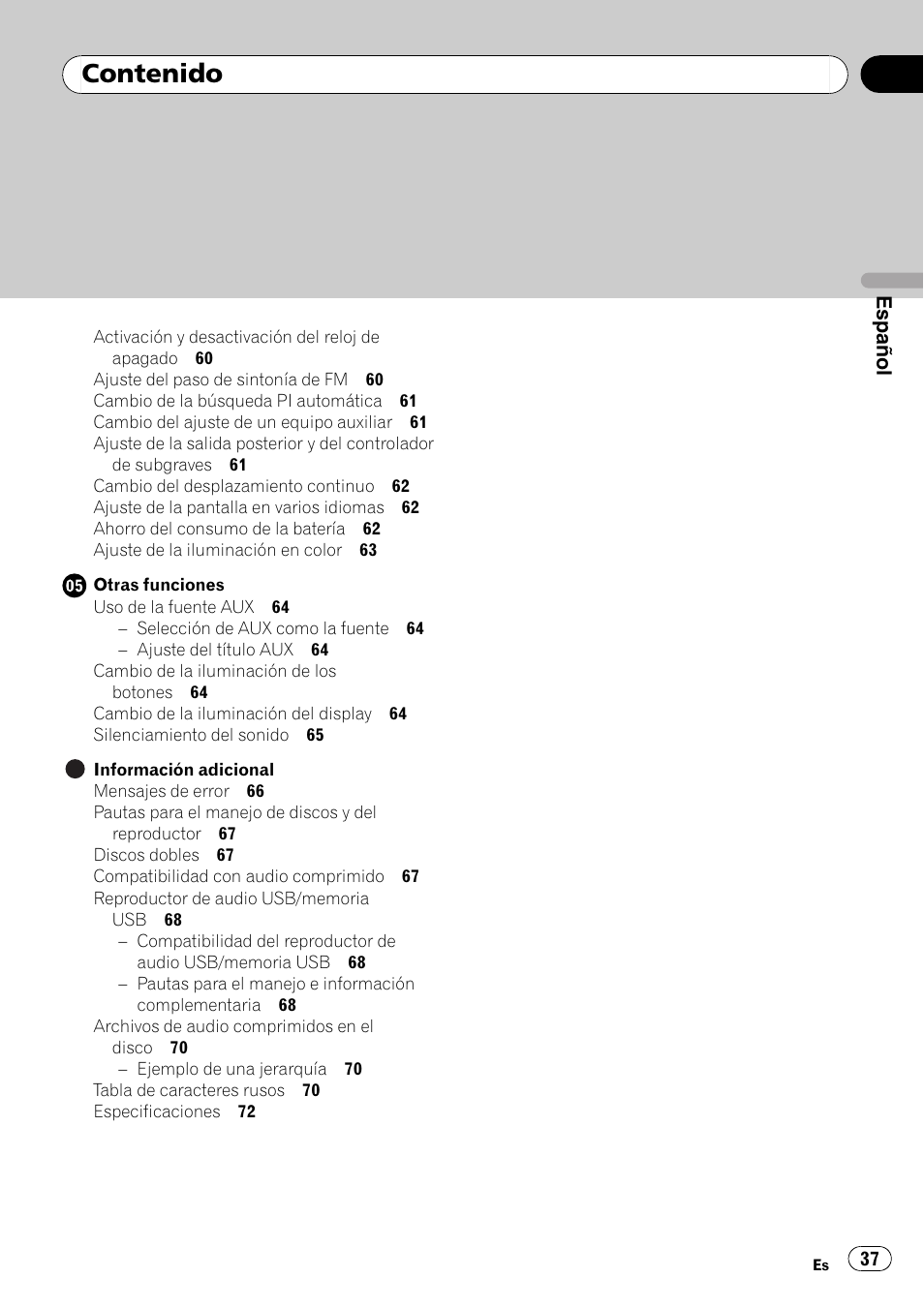 Pioneer DEH-4000UB User Manual | Page 37 / 73