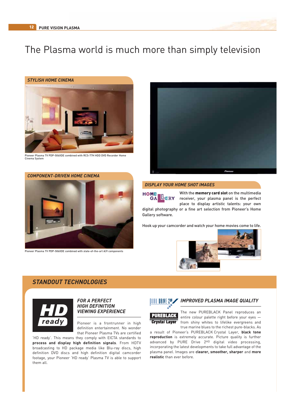 Standout technologies | Pioneer ULTIMATE DIGITAL AUDIO/VIDEO ENTERTAINMENT User Manual | Page 12 / 47