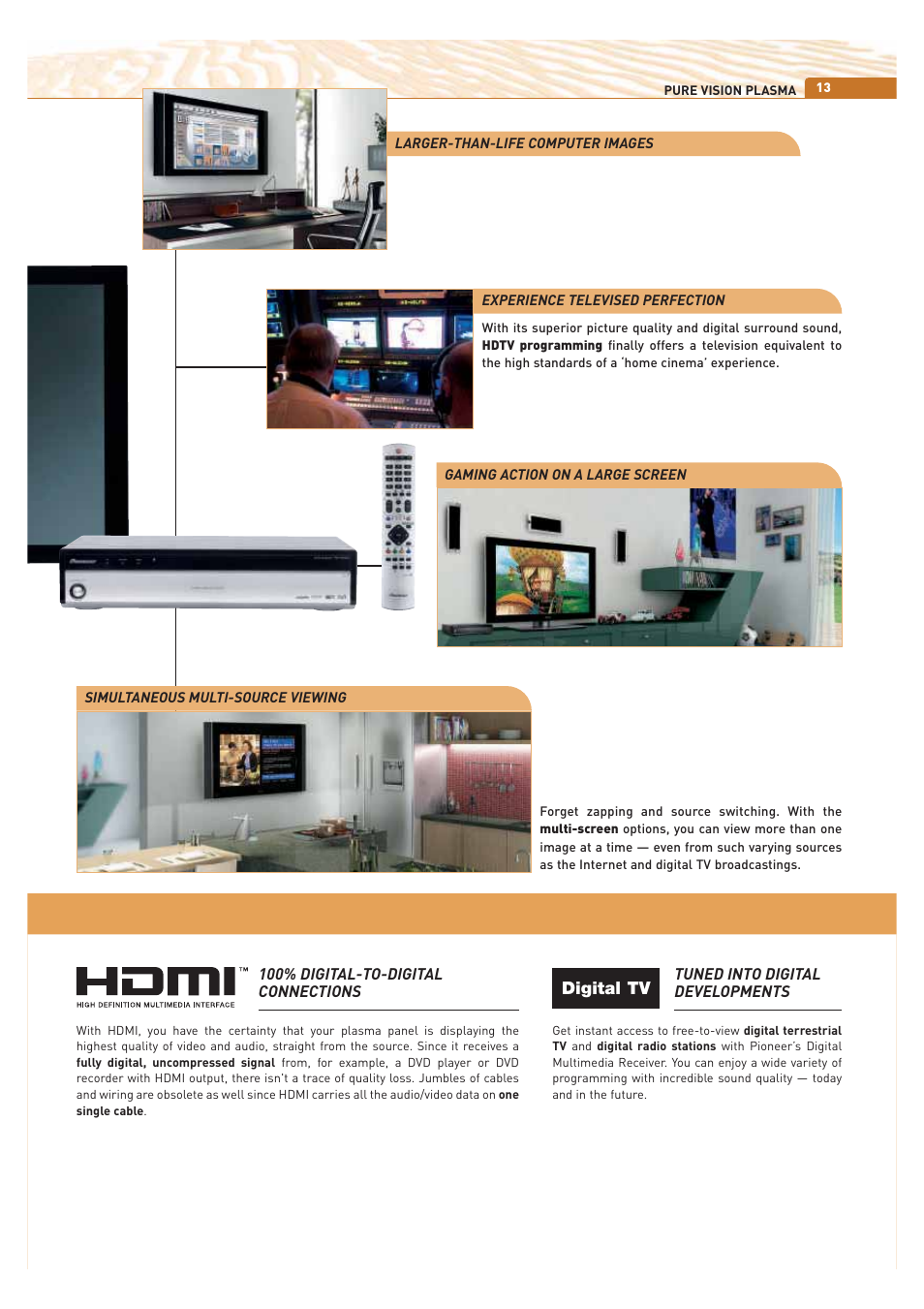 Digital tv | Pioneer ULTIMATE DIGITAL AUDIO/VIDEO ENTERTAINMENT User Manual | Page 13 / 47