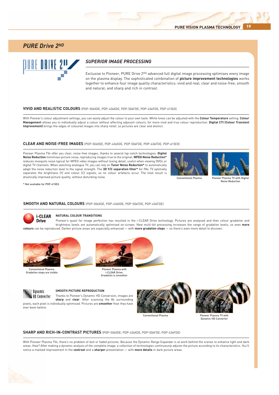 Pure drive 2, Superior image processing | Pioneer ULTIMATE DIGITAL AUDIO/VIDEO ENTERTAINMENT User Manual | Page 19 / 47