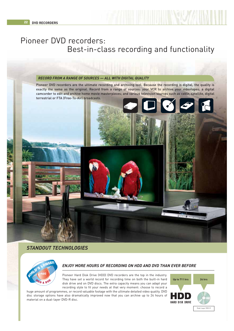 Standout technologies | Pioneer ULTIMATE DIGITAL AUDIO/VIDEO ENTERTAINMENT User Manual | Page 22 / 47