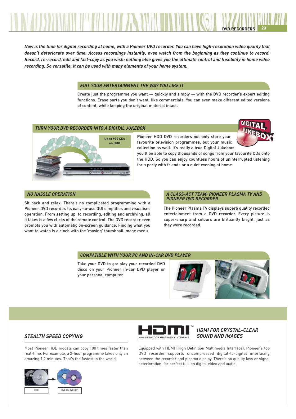 Pioneer ULTIMATE DIGITAL AUDIO/VIDEO ENTERTAINMENT User Manual | Page 23 / 47