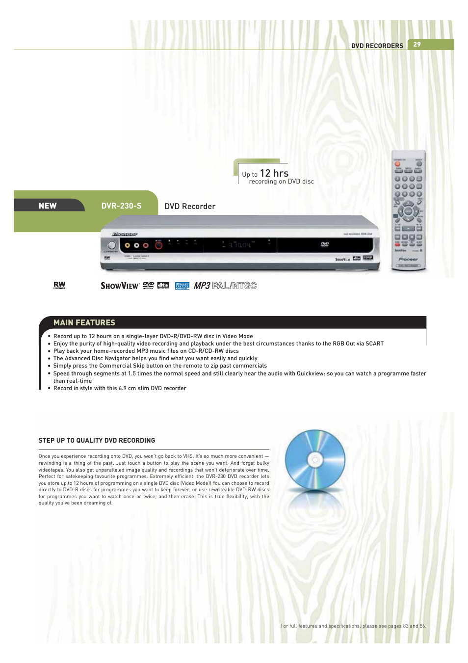 12 hrs | Pioneer ULTIMATE DIGITAL AUDIO/VIDEO ENTERTAINMENT User Manual | Page 29 / 47
