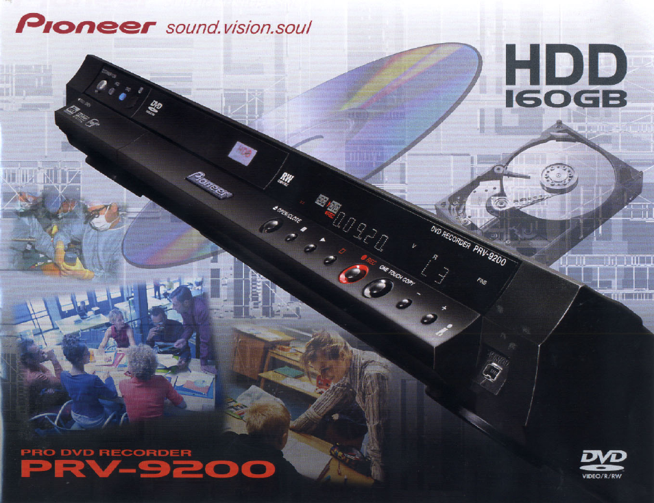 Pioneer Pro DVD Recorder PRV-9200 User Manual | 8 pages