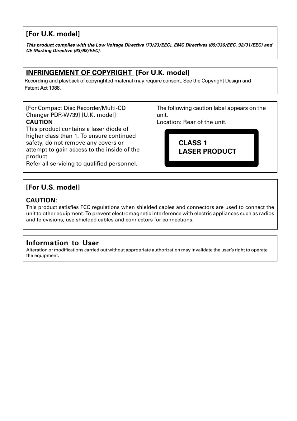 Pioneer PDR-W739 User Manual | Page 4 / 44