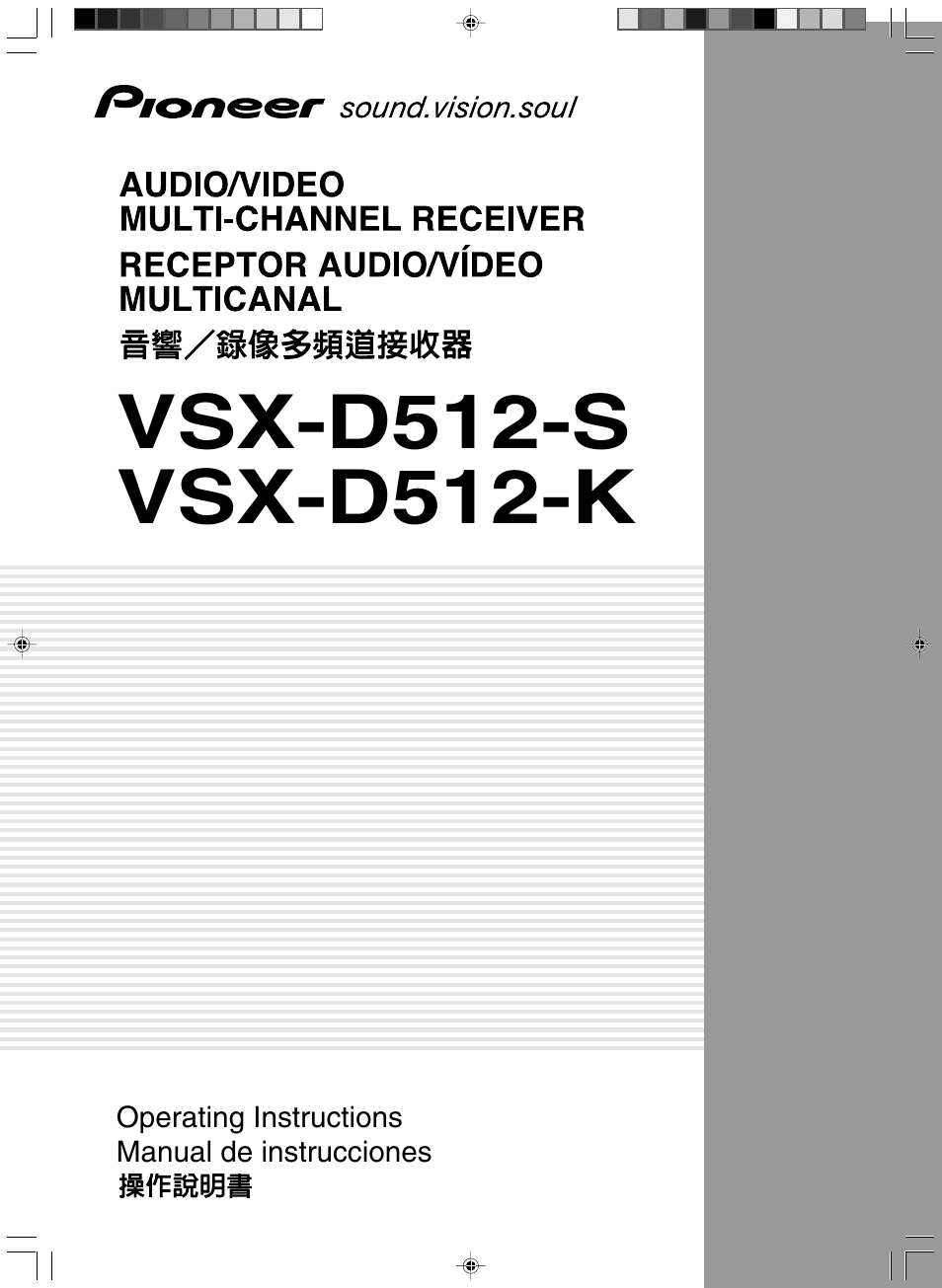 Pioneer VSX-D512-S User Manual | 80 pages