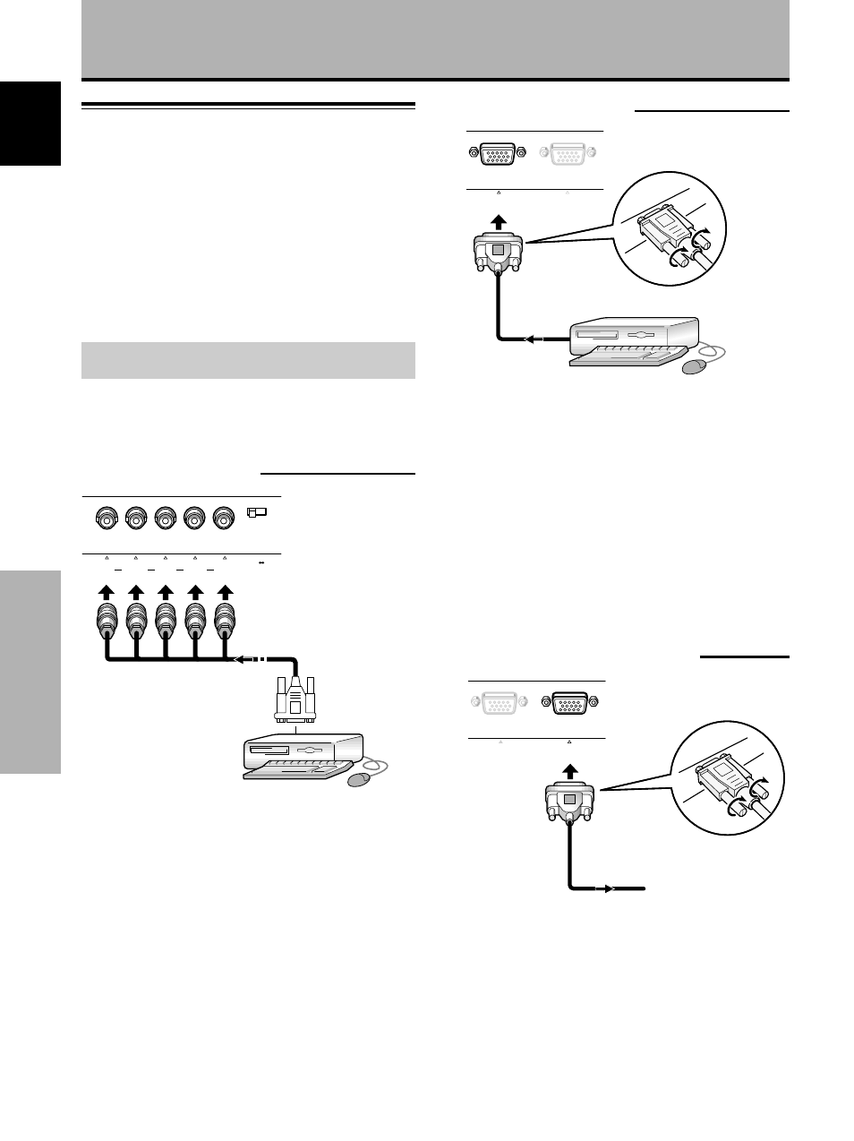 Connection to a personal computer, Installation and connections, Connection of separate sync analog rgb source | English installation and connections | Pioneer PDP-502MXE User Manual | Page 14 / 33