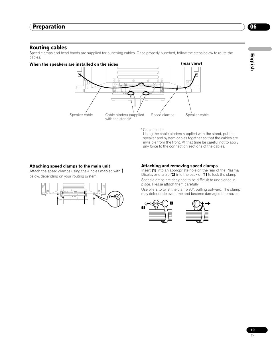 Routing cables, 06 preparation | Pioneer PRO-1120HD User Manual | Page 19 / 81