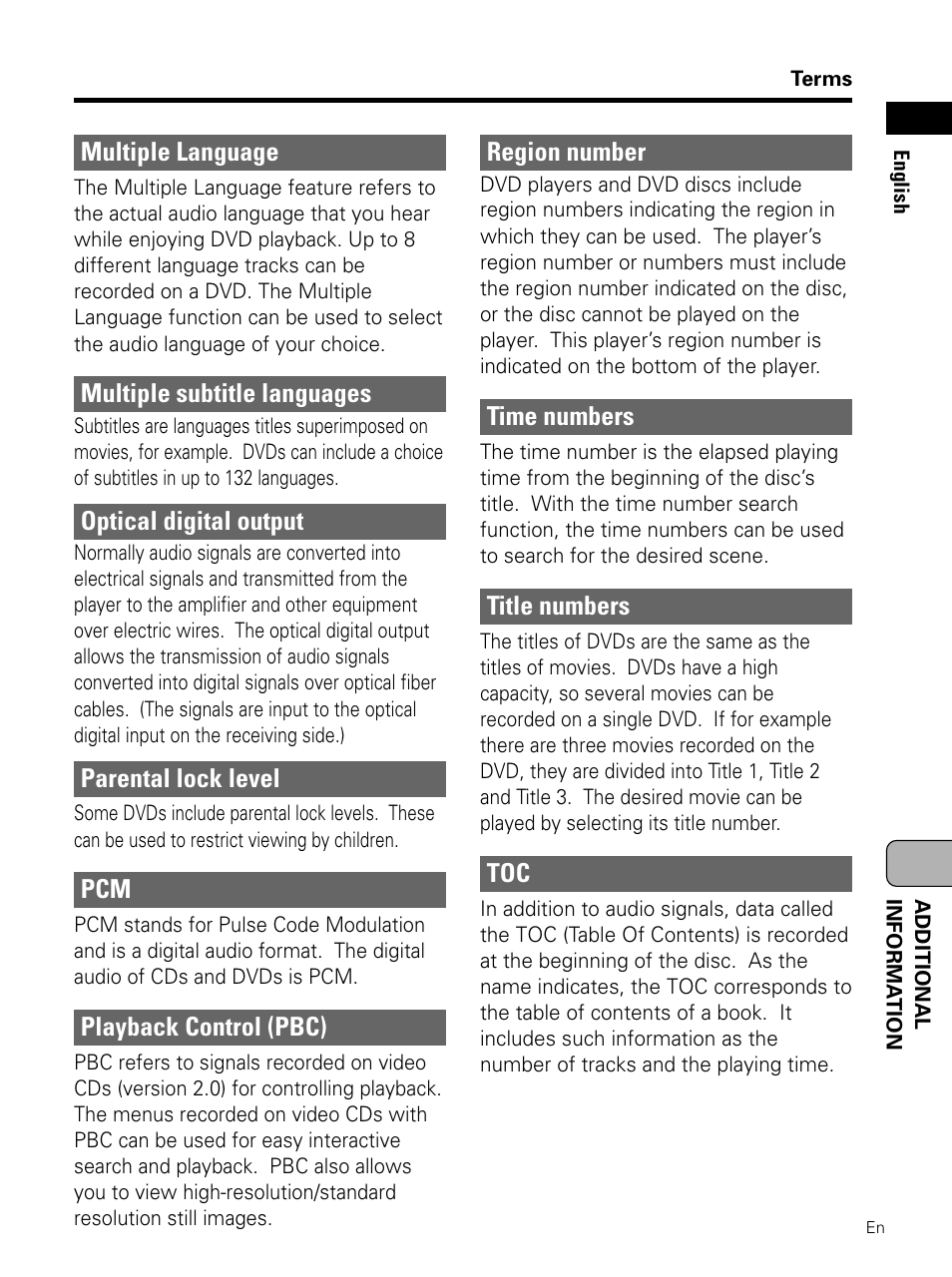 Pioneer PDV-LC10 User Manual | Page 127 / 128