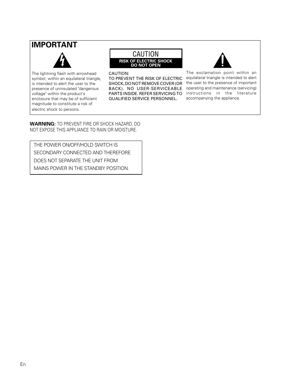 Important, Caution | Pioneer PDV-LC10 User Manual | Page 2 / 128