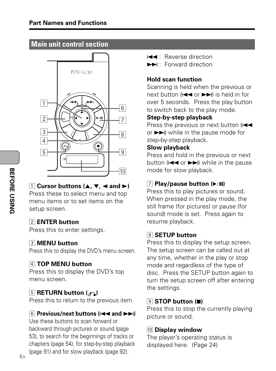 Pioneer PDV-LC10 User Manual | Page 20 / 128