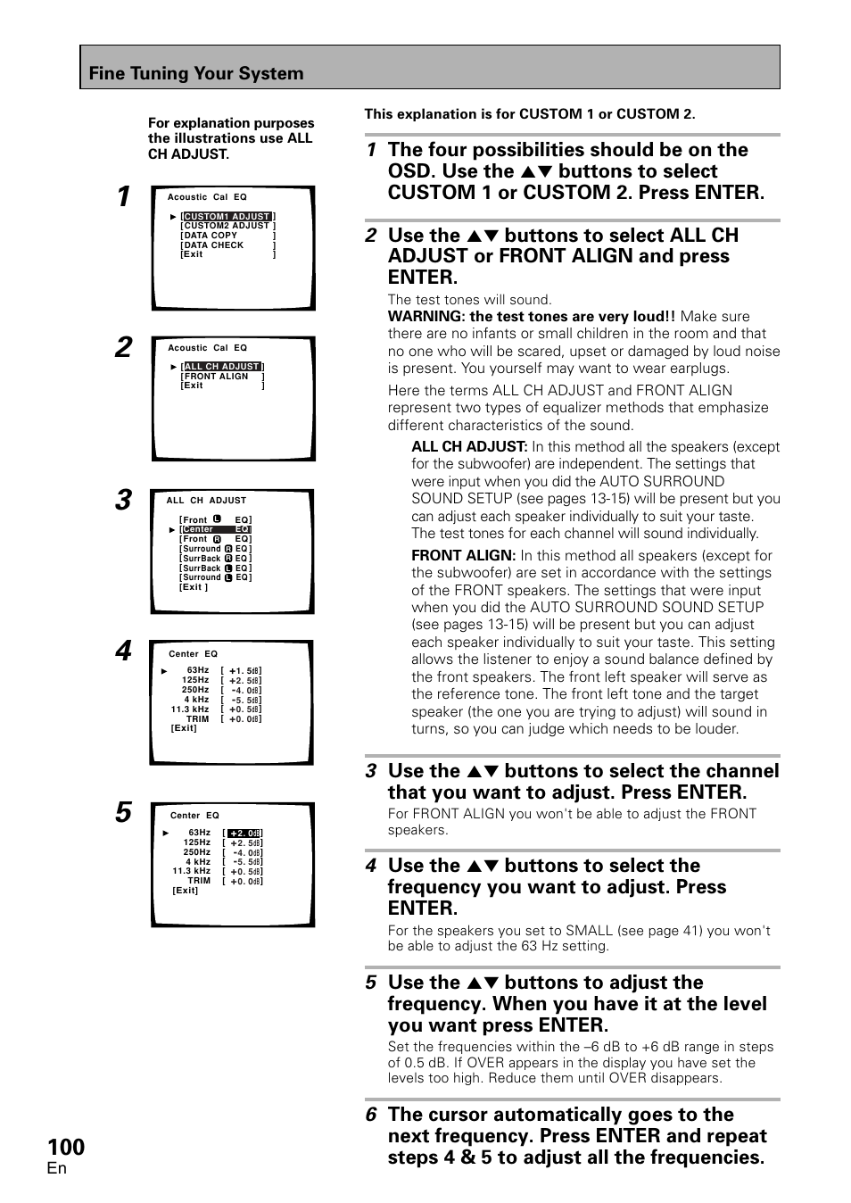 Fine tuning your system | Pioneer VSX-D2011-G User Manual | Page 100 / 120