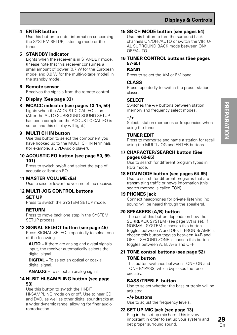 Prep ara tion prep ara t ion | Pioneer VSX-D2011-G User Manual | Page 29 / 120