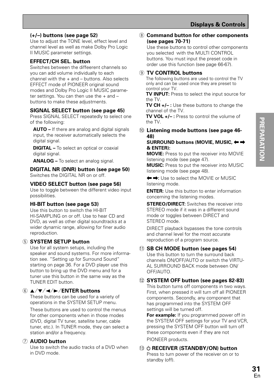 Prep ara tion prep ara t ion | Pioneer VSX-D2011-G User Manual | Page 31 / 120