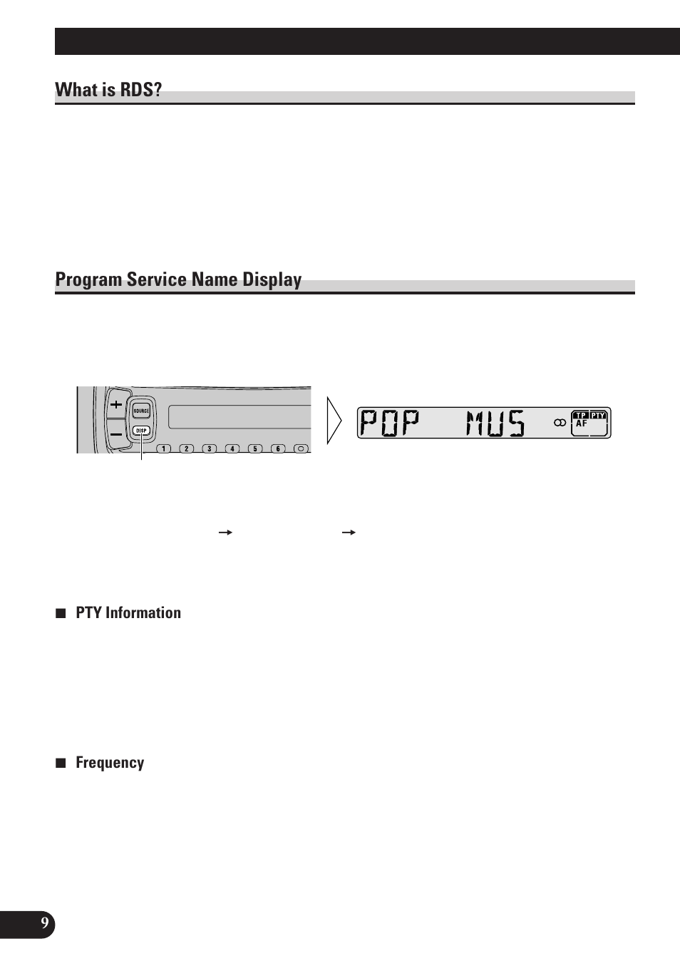 Using rds functions, What is rds? program service name display, A title (english) using rds functions | What is rds, Program service name display | Pioneer DEH-2130R User Manual | Page 10 / 80