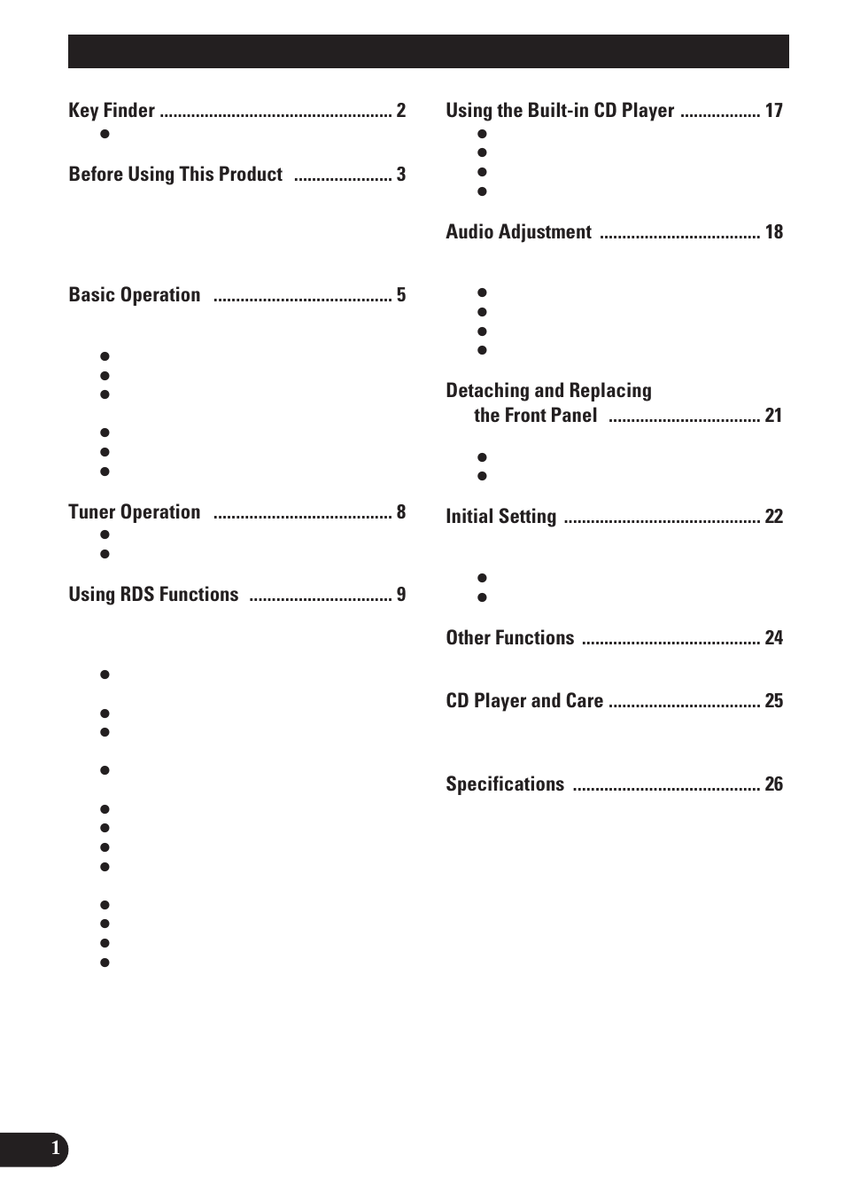 Pioneer DEH-2130R User Manual | Page 2 / 80