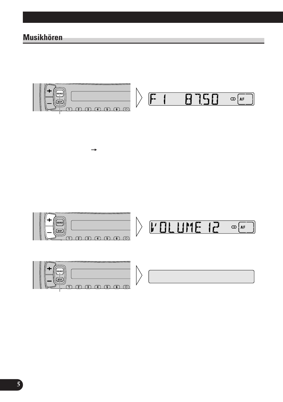 Grundlegender betrieb, Musikhören | Pioneer DEH-2130R User Manual | Page 58 / 80