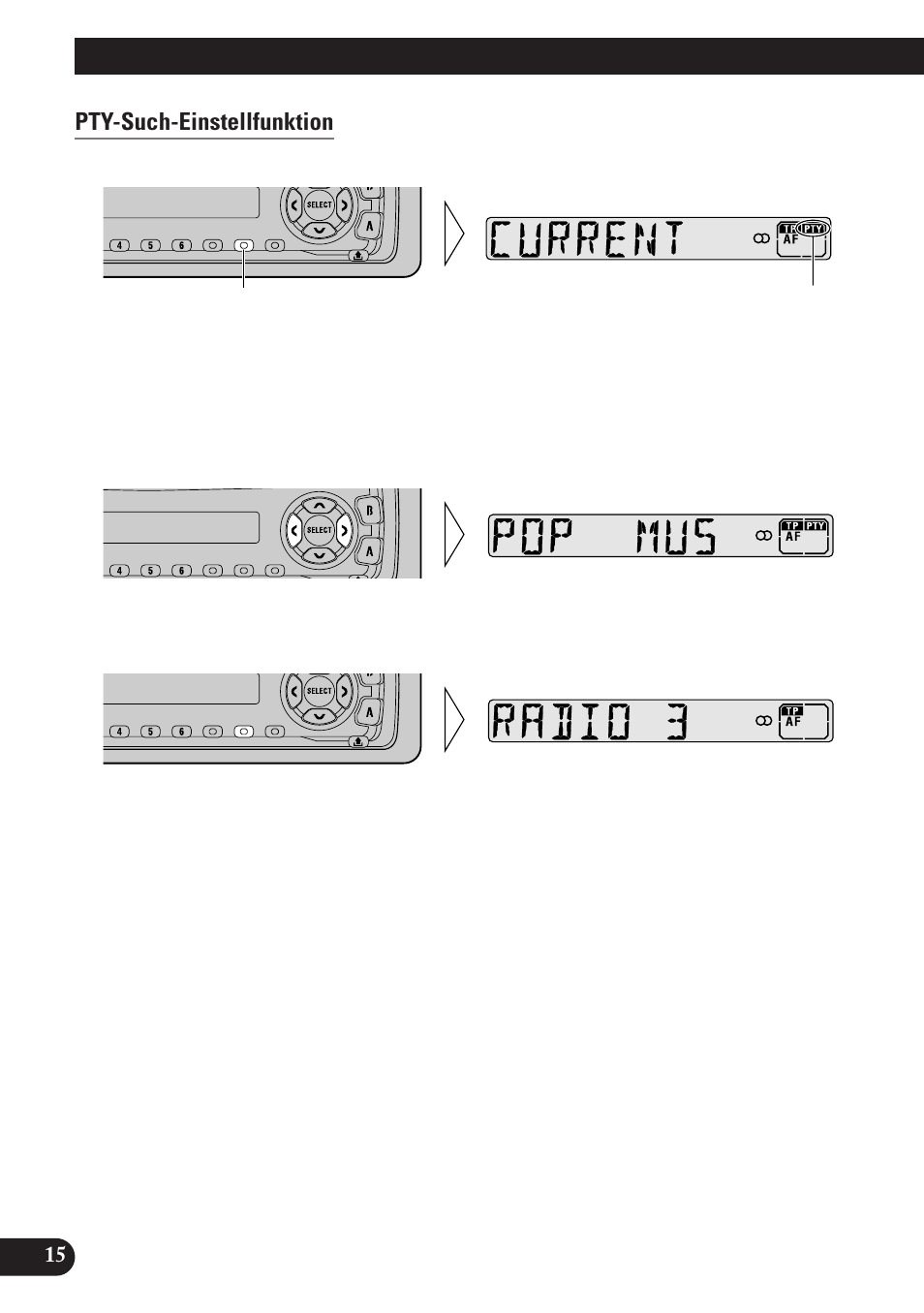 Gebrauch der rds-funktionen, Pty-such-einstellfunktion | Pioneer DEH-2130R User Manual | Page 68 / 80