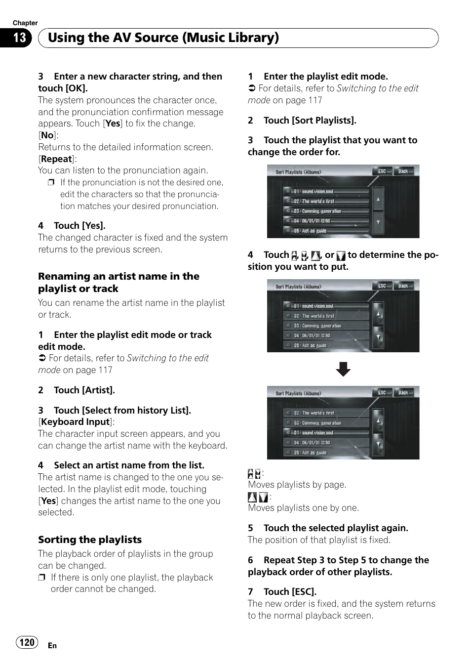 Using the av source (music library) | Pioneer AVIC-Z3 User Manual | Page 120 / 211