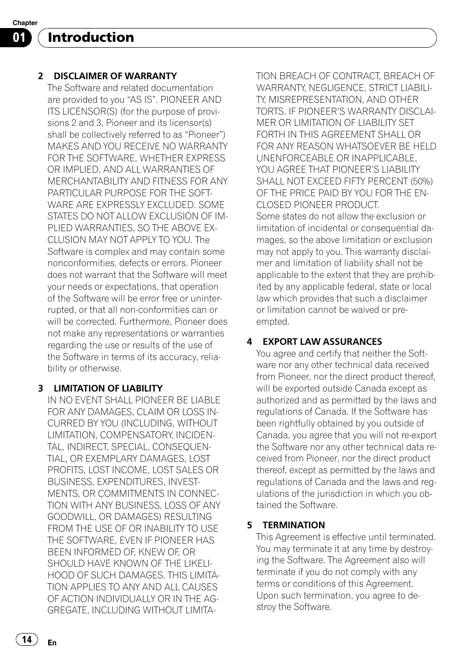 Introduction | Pioneer AVIC-Z3 User Manual | Page 14 / 211